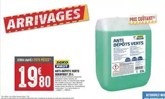 Anti-dépots verts sekofirst