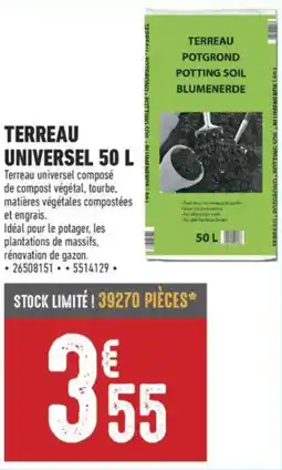Brico Cash Terreau universel offre