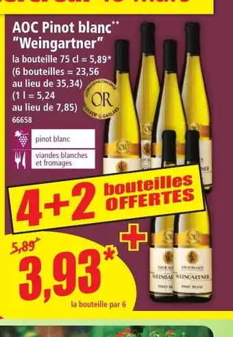 Norma AOC Pinot blanc Weingartner offre