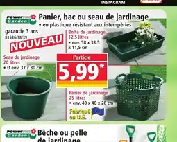 Norma POWER GARDEN Panier, bac ou seau de jardinage offre