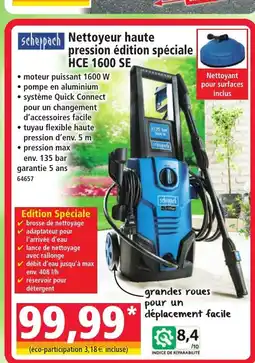 Norma SCHEPPACH Nettoyant haute pression édition spéciale HCE 1600 SE offre