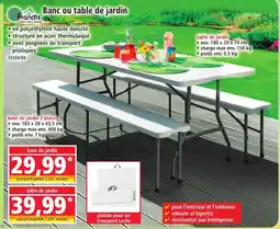 Norma FRANDIS Banc ou table de jardin offre