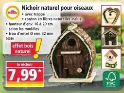 Norma Nichoir naturel pour oiseaux offre