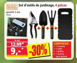 Norma BLACK+ DECKER Set d'outils de jardinage, 4 pièces offre