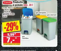 Norma CURVER Poubelle à pédale offre