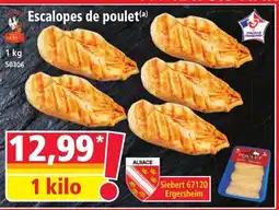 Norma Escalopes de poulet offre