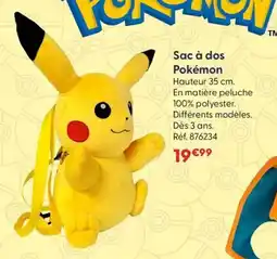 La Grande Récré Sac à dos pokémon offre