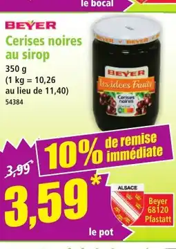 Norma BEYER Cerises noires au sirop offre