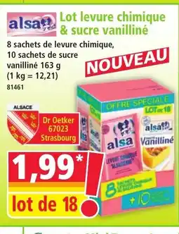 Norma ALSA Lot levure chimique alsa & sucre vanilliné offre