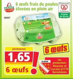 Norma LE PANIER 6 œufs frais de poules[ élevées en plein air offre