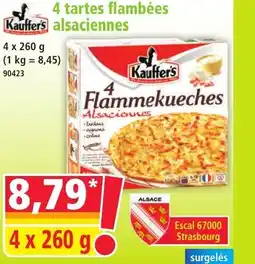 Norma KAUFFER'S 4 tartes flambées Kauffer's alsaciennes offre