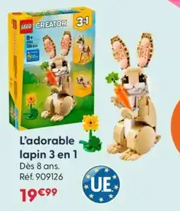 La Grande Récré L'adorable lapin 3 en 1 offre