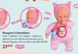 La Grande Récré Poupon 5 fonctions offre