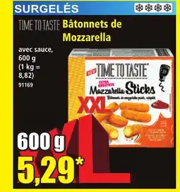 Norma TIME TO TASTE Bâtonnets de Mozzarella offre