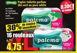 Norma PALOMA Papier toilette parfum thé vert ou pure white offre