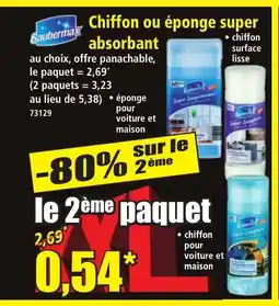 Norma SAUBERMAX Chiffon ou éponge super absorbant offre