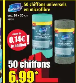 Norma SAUBERMAX 50 chiffons universels en microfibre offre