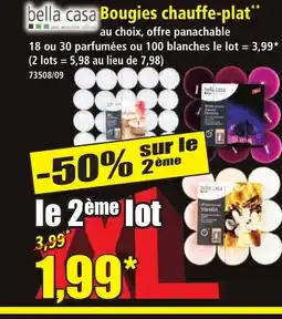 Norma BELLA CASA Bougies chauffe-plat offre