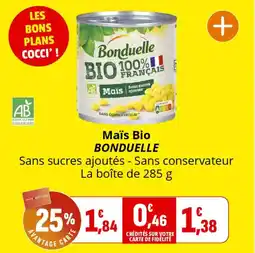 Coccinelle Express Maïs bio bonduelle offre