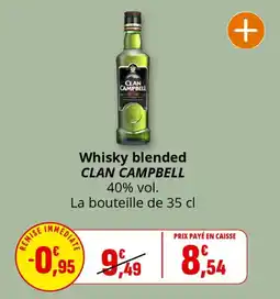 Coccinelle Express Whisky blended clan campbell offre