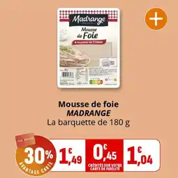 Coccinelle Express Mousse de foie madrange offre