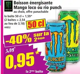 Norma MONSTER Boisson énergisante Mango loco ou rio punch offre