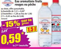 Norma CRISTALINE Eau aromatisée fruits rouges ou pêche offre