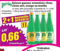 Norma PERRIER Boisson gazeuse aromatisée citron, citron vert, orange ou menthe offre