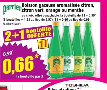 Norma PERRIER Boisson gazeuse aromatisée citron, citron vert, orange ou menthe offre
