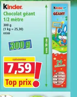 Norma KINDER Chocolat géant 1/2 mètre offre