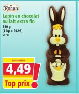 Norma ROHAN Lapin en chocolat au lait extra fin offre