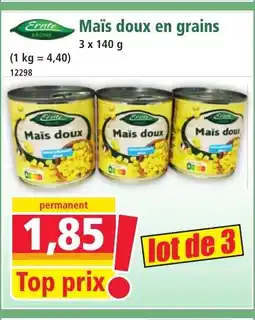 Norma ERNTE Maïs doux en grains offre
