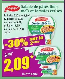 Norma SAUPIQUET Salade de pâtes thon, maïs et tomates cerises offre