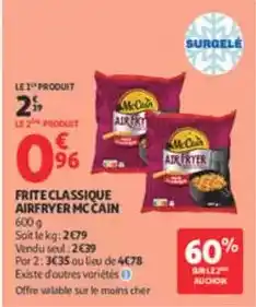 Auchan Supermarché Mccain - frite classique offre