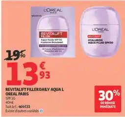 Auchan Supermarché Aqua - revitalift fillerdally l offre