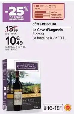 Carrefour Drive La cave d'augustin florent - la cave d'augustin florent offre
