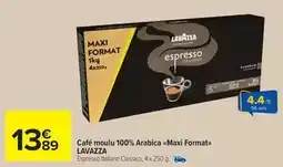 Carrefour Market Lavazza - café moulu 100% arabica maxi format offre