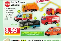 Norma SIKU Lot de 3 minis véhicules offre