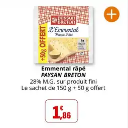 Coccinelle Express Emmental râpé paysan breton offre