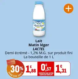 Coccinelle Express Lait matin léger lactel offre