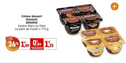 Coccinelle Express Crème dessert danette danone offre