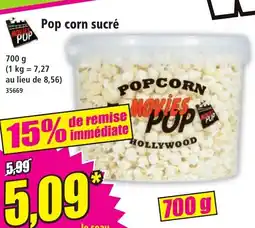Norma Pop corn sucré offre