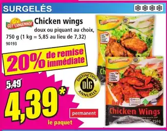 Norma GUT LANGENHOF Chicken wings offre