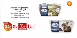 Coccinelle Express Mousse sur ganache le petit basque offre