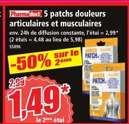 Norma PHARMADOCT 5 patchs douleurs articulaires et musculaires offre