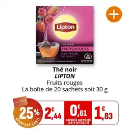 Coccinelle Express Thé noir lipton offre