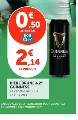 Utile GUINNESS Bière brune 4,2° offre