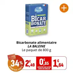 Coccinelle Express Bicarbonate alimentaire la baleine offre