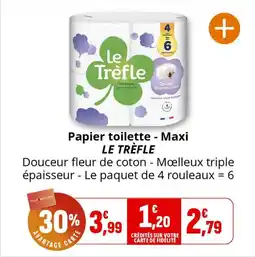 Coccinelle Express Papier toilette maxi le trèfle offre