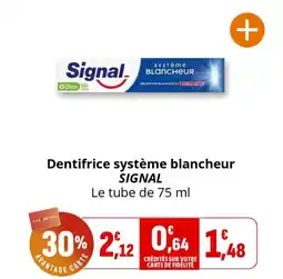 Coccinelle Express Dentifrice système blancheur signal offre
